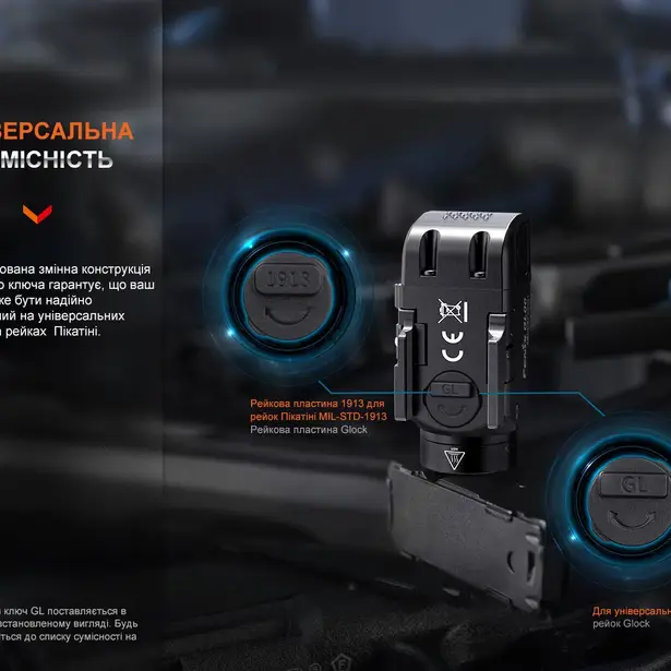 13 - Ліхтар до пістолета Fenix GL06-365
