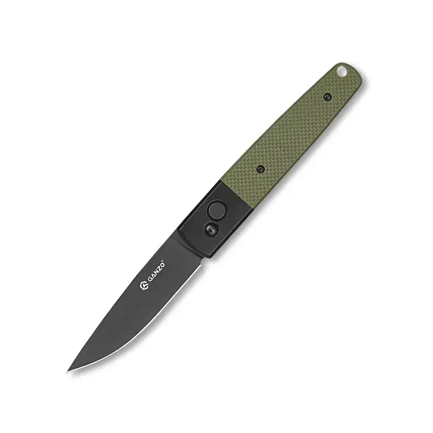1 - Ніж складаний Ganzo G721B-GR зелений, чорний клинок