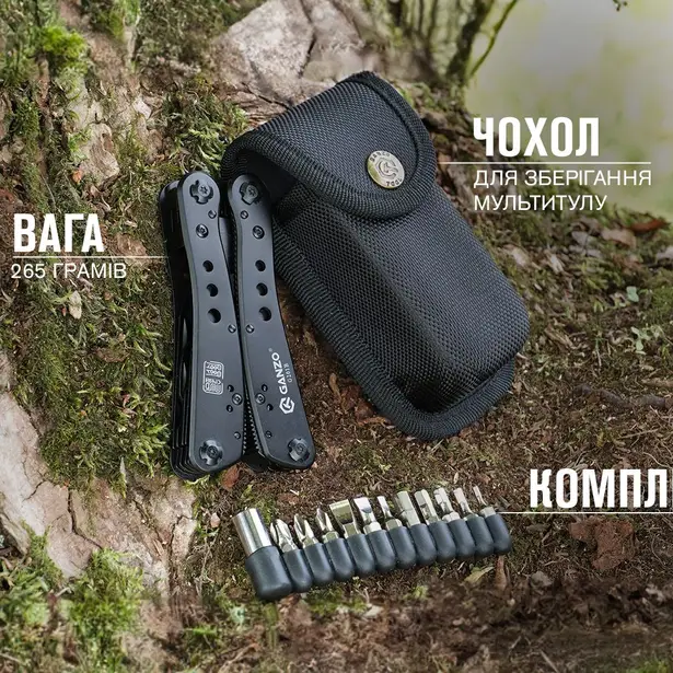 3 - Мультитул Multi Tool Ganzo G201-B