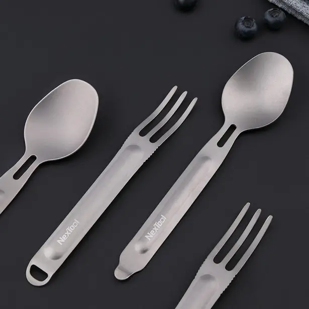 8 - Столовий прилад NexTool Outdoor Spoon Fork NE0124