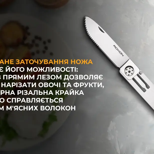 5 - Набір столових приборів Roxon C1S 3 in1 (ложка, виделка, ніж), нержавіюча сталь