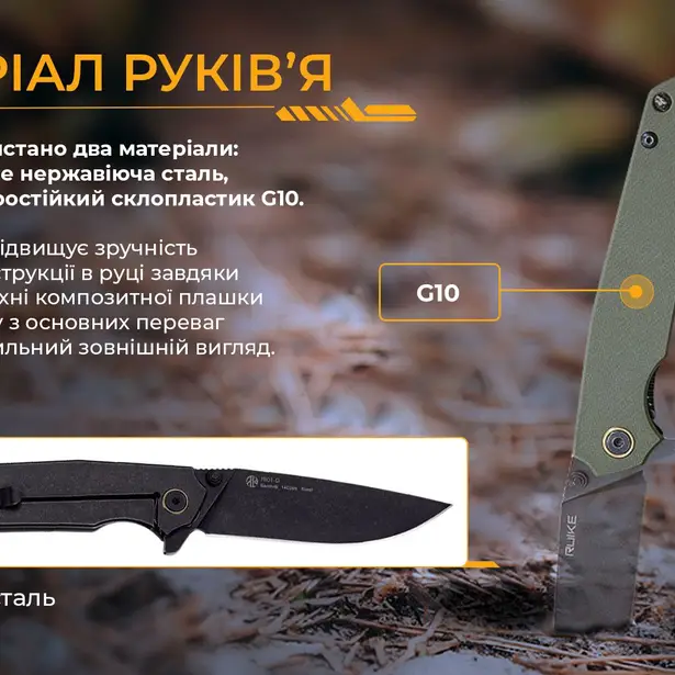 20 - Ніж складаний Ruike P801-G
