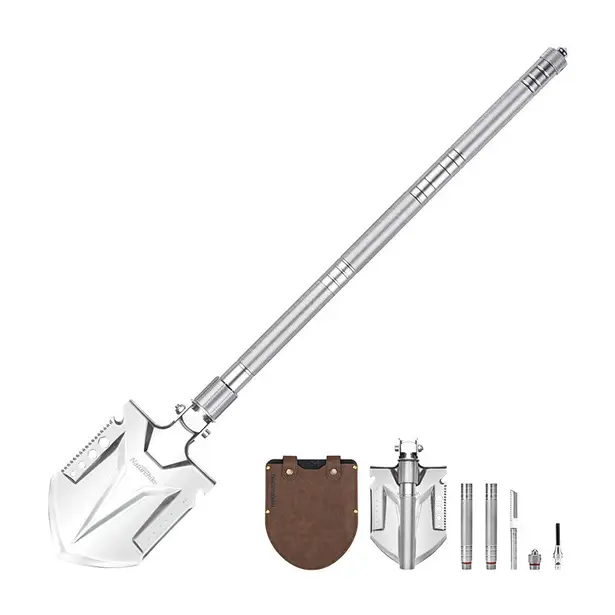 1 - Лопата Naturehike Multifunctional outdoor shovel NH20GJ002. Сірий