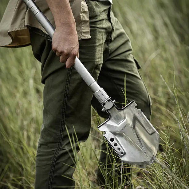 7 - Лопата Naturehike Multifunctional outdoor shovel NH20GJ002. Сірий
