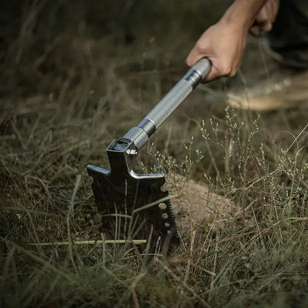 8 - Лопата Naturehike Multifunctional outdoor shovel NH20GJ002. Сірий