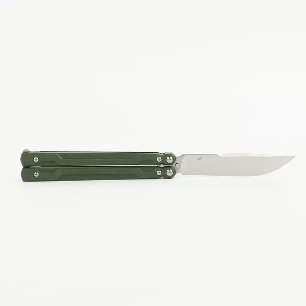 2 - Нiж метелик (балiсонг) Ganzo G766-GR, зелений