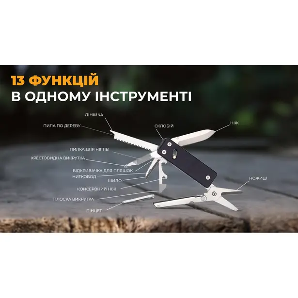 13 - Мультитул міні Roxon KS2E, чорний