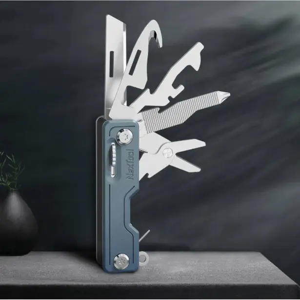 4 - Мультитул NexTool Multi Functional Knife, синій