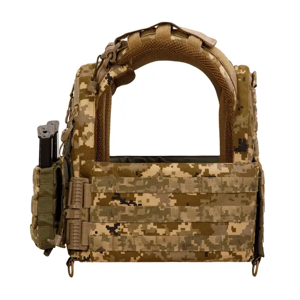 6 - Плитоноска Warmor Gen.3 Pro з системою швидкого скидання. (Комплект 3 підсумки) Molle. Колір Піксель ММ14