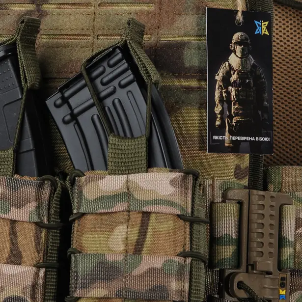 9 - Плитоноска Ares Gen.2 (Комплект 3 підсумки) З системою швидкого скидання, для бронеплит розміром 25х30 см. Колір Мультикам