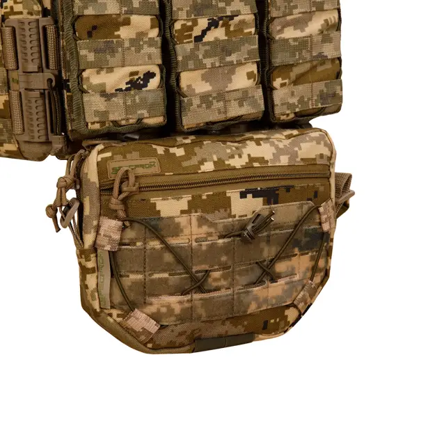 7 - Плитоноска Warmor Gen.3 Pro Max. Система швидкого скидання. (Комплект 7 підсумків). Колір Піксель ММ14