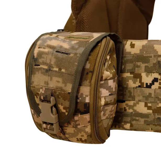 10 - Плитоноска Warmor Gen.3 Pro Max. Система швидкого скидання. (Комплект 7 підсумків). Колір Піксель ММ14