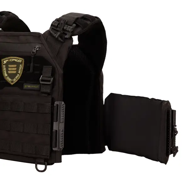 5 - Плитоноска Warmor Gen.3 Pro Max. Система швидкого скидання. (Комплект 7 підсумків). Колір Чорний