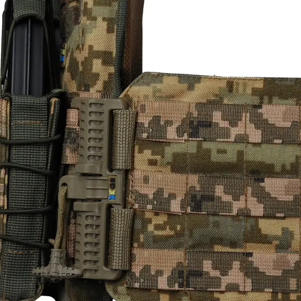 11 - Плитоноска Ares Gen.2 (Комплект 3 підсумки) З системою швидкого скидання, для бронеплит розміром 25х30 см. Колір Пиксель ММ14