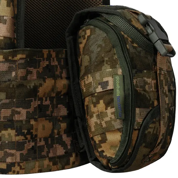 9 - Плитоноска Ares Gen.2. (Комплект 7 підсумків) з системою швидкого скидання. Molle. Колір Піксель