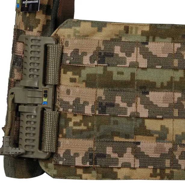 6 - Плитоноска Ares Gen.2 С системой быстрого сброса, для бронеплит размером 25х30 см. Цвет Пиксель