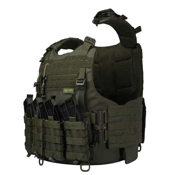 3 - Плитоноска Warmor Gen.4 (Комплект 4 підсумки) з системою швидкого скидання. Molle. Колір Олива