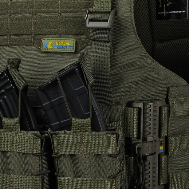 9 - Плитоноска Warmor Gen.4 (Комплект 4 підсумки) з системою швидкого скидання. Molle. Колір Олива