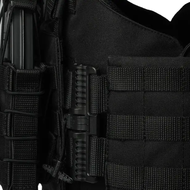 8 - Плитоноска Warmor Gen.4 (Комплект 4 підсумки) з системою швидкого скидання. Molle. Колір Чорна
