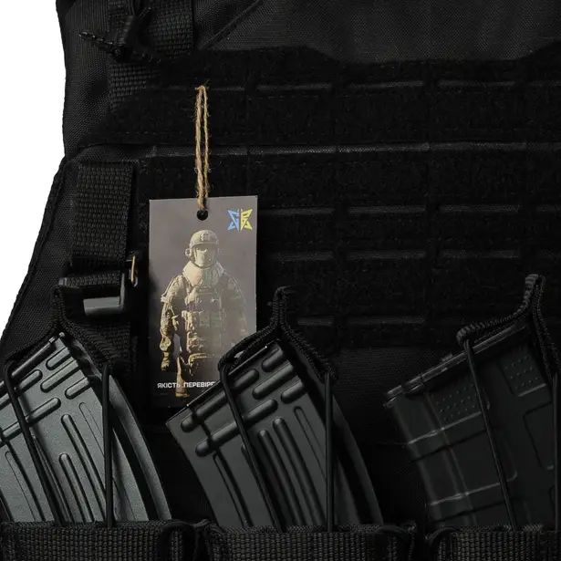 10 - Плитоноска Warmor Gen.4 (Комплект 4 підсумки) з системою швидкого скидання. Molle. Колір Чорна