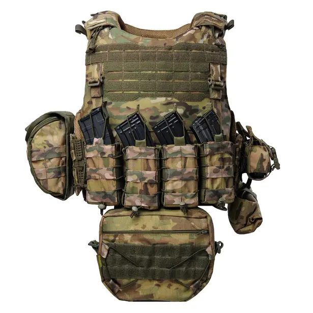 2 - Плитоноска Warmor Gen.4 Max. Система швидкого скидання. (Комплект 9 підсумків). Колір Мультикам