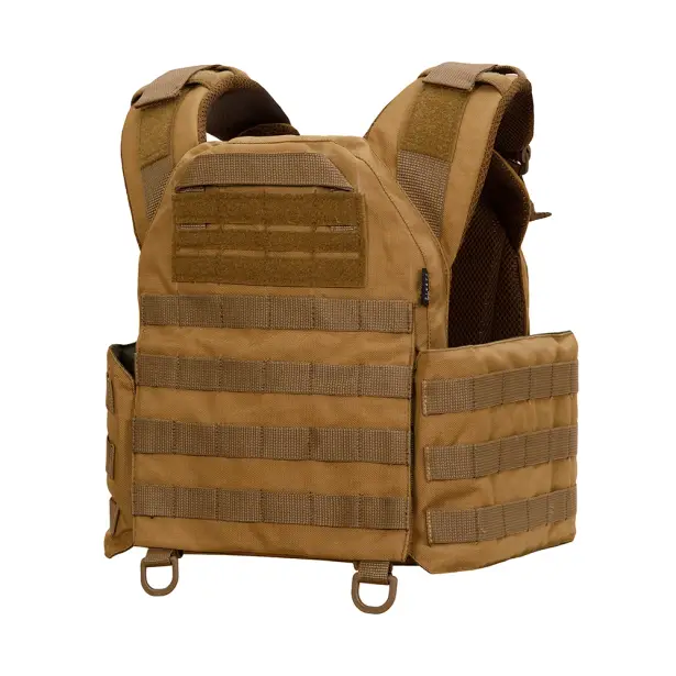 6 - Плитоноска Warmor Gen.3 Pro з системою швидкого скидання. (Комплект 3 підсумки) Molle. Колір Койот