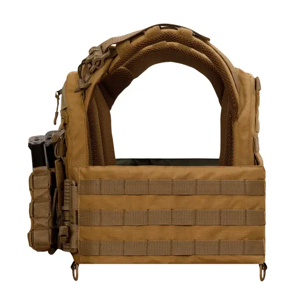 7 - Плитоноска Warmor gen.3 XL+ Чорна зі системою швидкого скидання з підсумками. (Великого розміру)