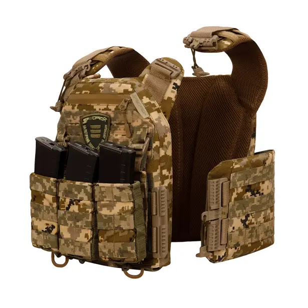 4 - Плитоноска Warmor gen.3 Pro Max XL Піксель ММ14. Система швидкого скидання. 7 підсумок. (Великого розміру)