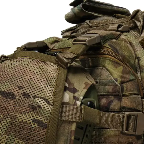 7 - Плитоноска BOGUNKA PRO з системою швидкого скидання. (Комплект 3 підсумки під АК + турнікет). Колір Мутьтикам