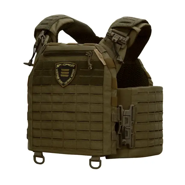 10 - Плитоноска SPECPROM WARMOR Gen.5 V2 з повним комплектом підсумків Олива