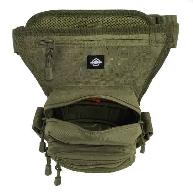 3 - Сумка збройова на стегно Pentagon Max-S 2.0 Gun Thigh Pouch 3,7 л, Олива