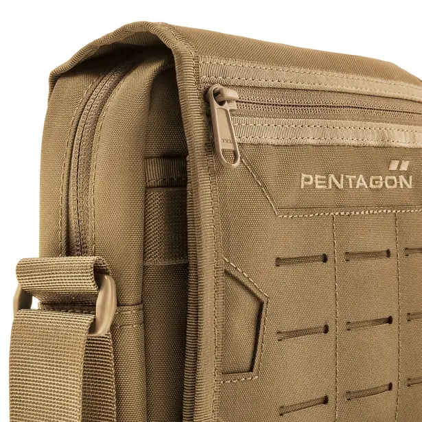 2 - Сумка через плечо Pentagon Messenger 2,8л, Койот