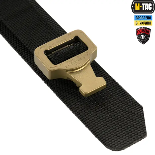 2 - Тактичний ремінь Cobra Buckle Tactical Belt M-Tac. Розмір M/L. Чорний