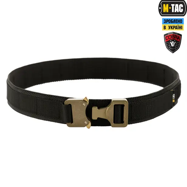 5 - Тактичний ремінь Cobra Buckle Tactical Belt M-Tac. Розмір M/L. Чорний