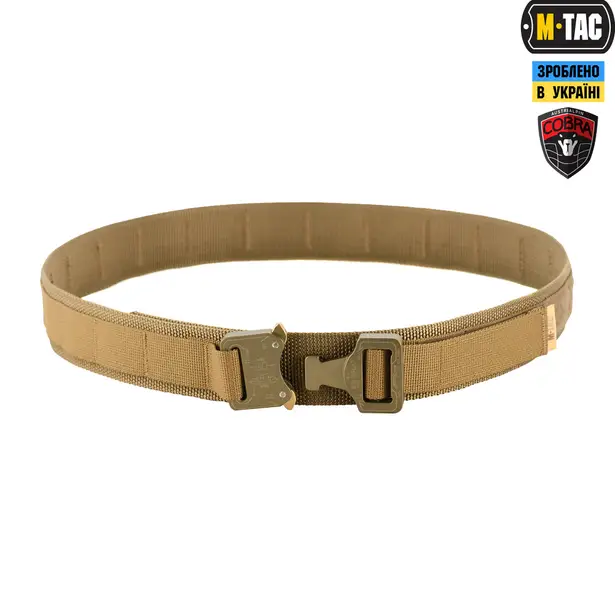 2 - Тактичний ремінь Cobra Buckle Belt M-Tac. Розмір XL/2XL. Койот