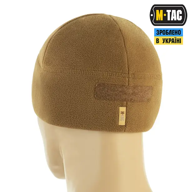 5 - Шапка флисовая M-Tac Watch Cap Elite с Velcro. Койот