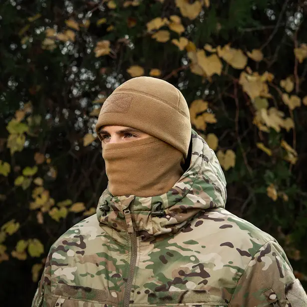 10 - Шапка флисовая M-Tac Watch Cap Elite с Velcro. Койот