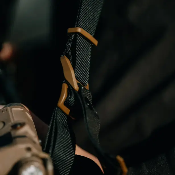 5 - Ремінь збройовий RAGNAROK Katana (KATANA-CB) стропа з пряжками QD (BASE-QD), Койот-Чорний