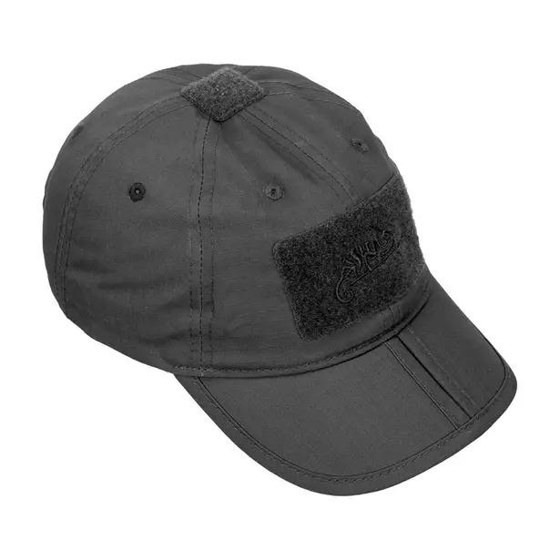 4 - Тактическая кепка Helikon PolyCotton Ripstop складная. Черный