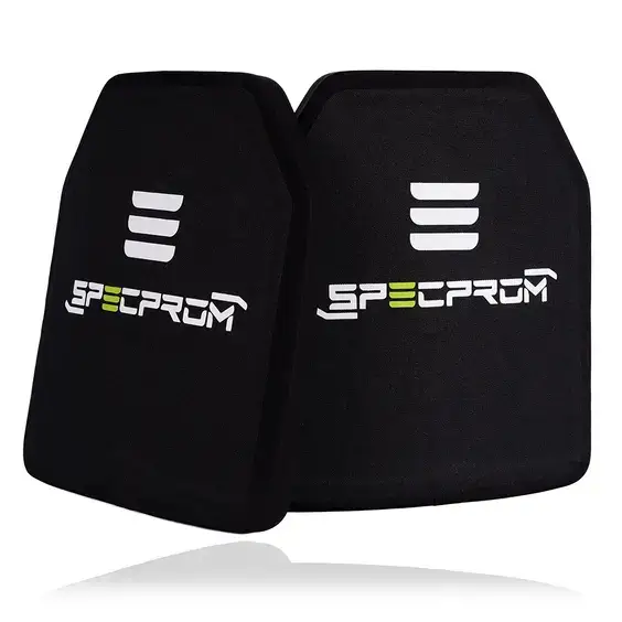 1 - Керамические бронеплиты 6-го класса SPECPROM. Вес 5,6кг. Размер 25 на 30 см. Комплект – 2 шт