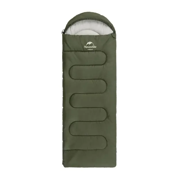 1 - Спальний мішок Naturehike Y150L NH21MSD08 правий. Темно-зелений