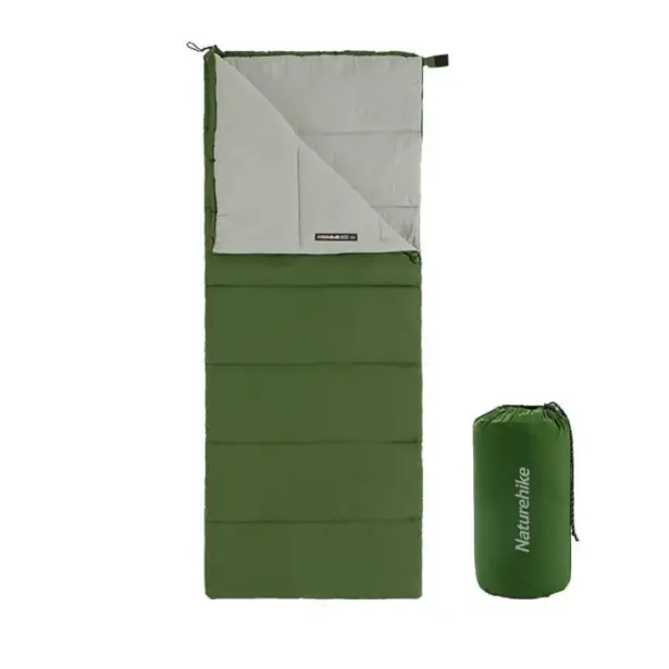 1 - Спальний мішок Naturehike F150 NH22MSD05 правий. Темно-зелений