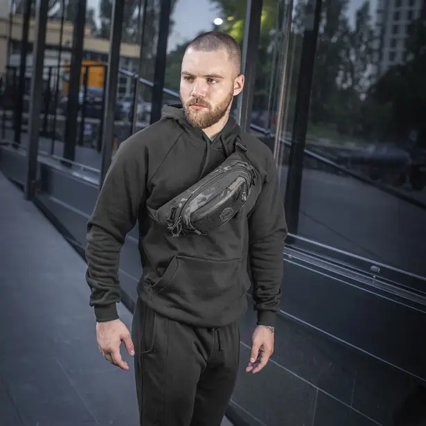 10 - Сумка на пояс M-TAC Waist Bag Elite Hex. Мультикам-чорний