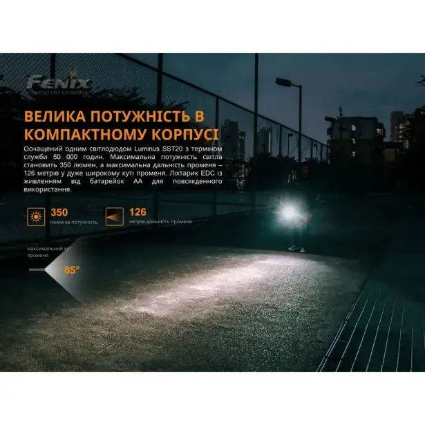 7 - Ліхтар ручний Fenix E20 V2.0