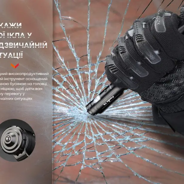 10 - Тактична ручка з ліхтариком Fenix T6. Синій