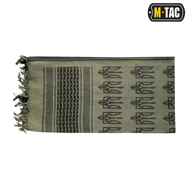 2 - Шарф шемаг, арафатка M-Tac с тризубом. Зеленый