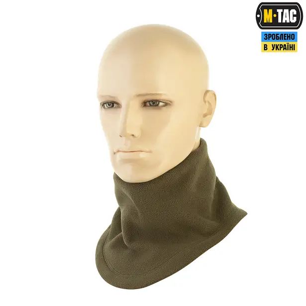 2 - Флісовий баф, шарф M-Tac Elite Fleece анатомічний з затяжкою. Олива