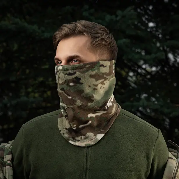 9 - Флісовий баф, шарф M-Tac Elite Fleece анатомічний з затяжкою. Мультикам