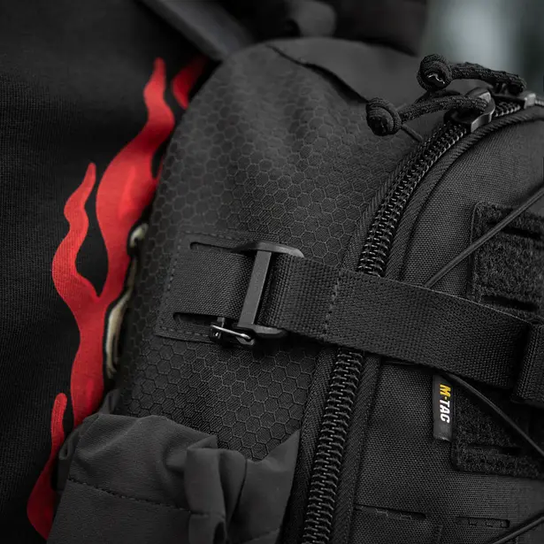 11 - Тактичний рюкзак M-Tac Sturm Elite з ергономічними лямками. Чорний