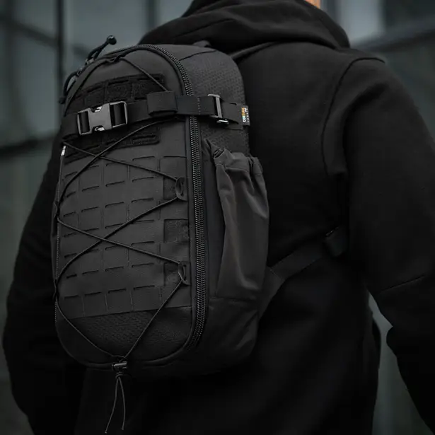 12 - Тактичний рюкзак M-Tac Sturm Elite з ергономічними лямками. Чорний